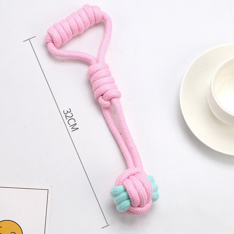 HKM-4915261 Pet Bite Resistant Cotton Rope Ball Toy for Cats and Dogs