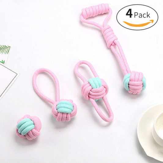 HKM-4915261 Pet Bite Resistant Cotton Rope Ball Toy for Cats and Dogs