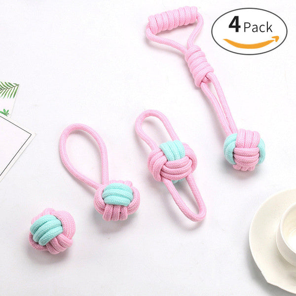 HKM-4915261 Pet Bite Resistant Cotton Rope Ball Toy for Cats and Dogs