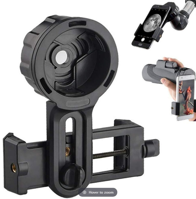 HKM-491539 Adjustable Mobile Phone Holder for Telescopes - Fits 26.4mm to 46.4mm Eyepieces, Compatible with Phones 56mm to 98mm Wide