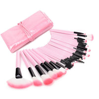 HKM-491539 Professional Makeup Brush Bag with Wooden Handle and Rayon Brushes