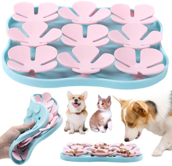 HKM-4916413 Silicone Slow Feeder Dog Bowl and Calming Mat for Interactive Eating and Training