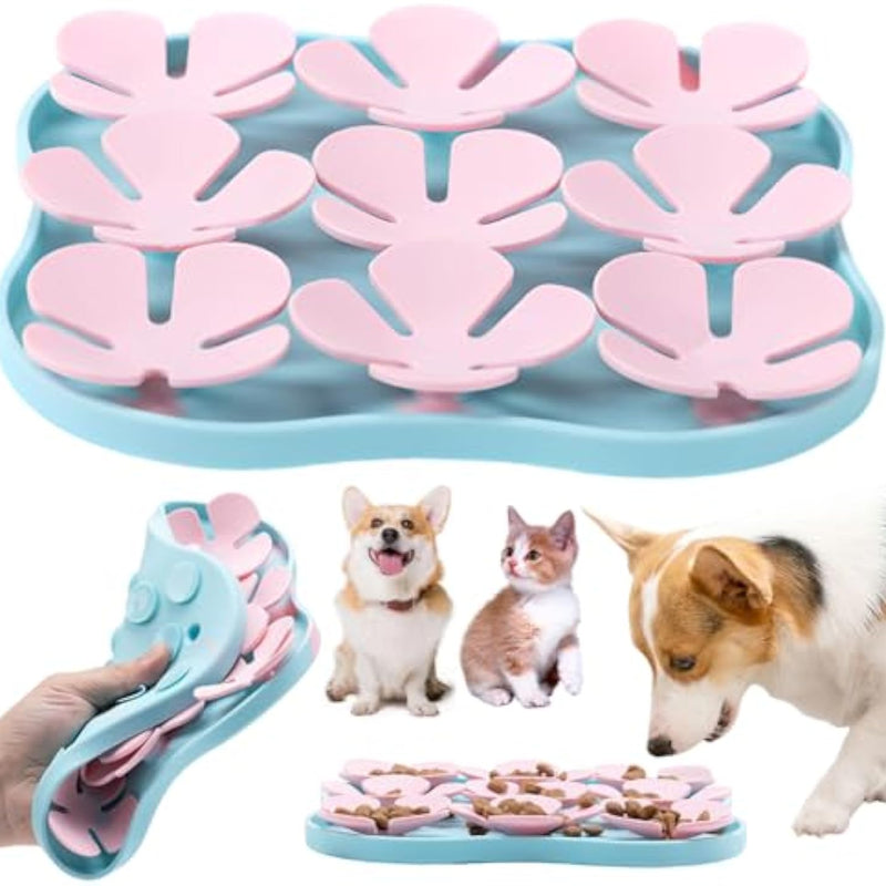 HKM-4916413 Silicone Slow Feeder Dog Bowl and Calming Mat for Interactive Eating and Training