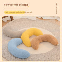 HKM-4917053 Crescent-Shaped Soft Cotton Pillow for Cats and Dogs - Available in Multiple Colors