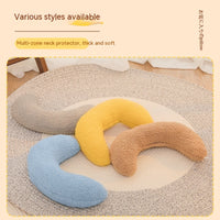 HKM-4917053 Crescent-Shaped Soft Cotton Pillow for Cats and Dogs - Available in Multiple Colors