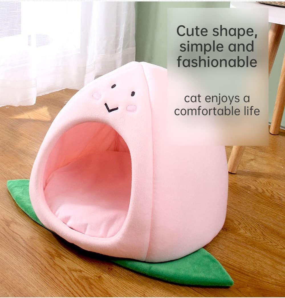 HKM-4917693 Cozy Zongzi Shaped Cat Sofa Bed with Removable Cushion for Small Pets