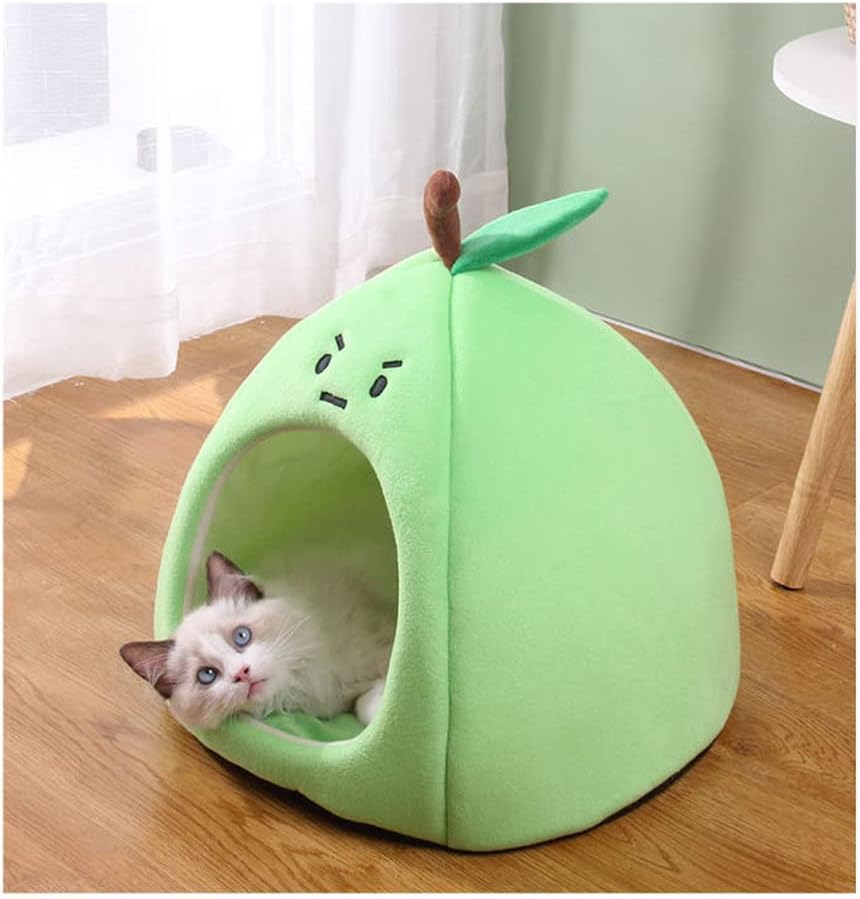 HKM-4917693 Cozy Zongzi Shaped Cat Sofa Bed with Removable Cushion for Small Pets