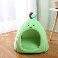 HKM-4917693 Cozy Zongzi Shaped Cat Sofa Bed with Removable Cushion for Small Pets