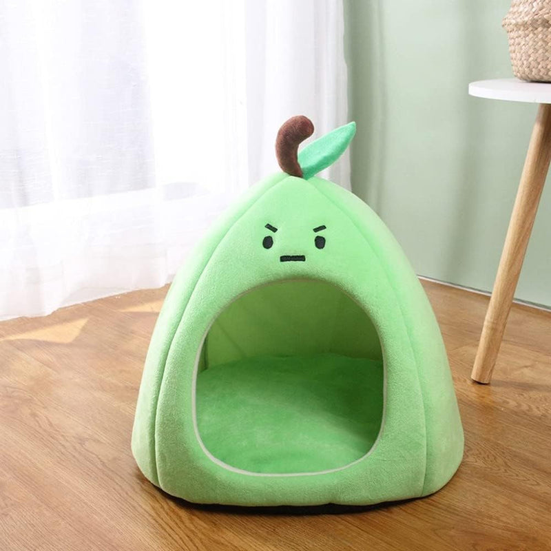 HKM-4917693 Cozy Zongzi Shaped Cat Sofa Bed with Removable Cushion for Small Pets