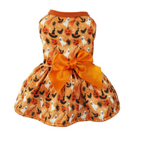 HKM-4917821 Halloween Themed Orange Pet Dress for Small to Extra Large Dogs