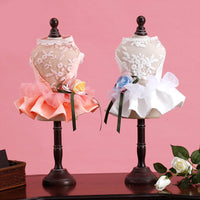 HKM-4918589 Korean Padded Pettiskirt Wedding Dress for Dogs in White, Multiple Sizes Available