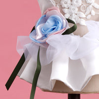 HKM-4918589 Korean Padded Pettiskirt Wedding Dress for Dogs in White, Multiple Sizes Available