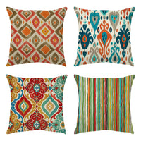 HKM-491859 Geometric Pattern Linen Pillowcase Cover - Modern Style, 45x45cm