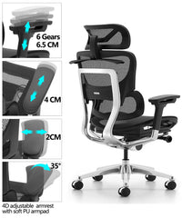 HKM-491923 Ergonomic Adjustable Mesh Office Chair with Swivel Design for Comfortable Executive Seating