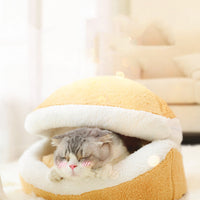 HKM-4920253 Cozy Closed Cat Litter Nest Mat for Protection and Comfort, Removable Washable Cushion