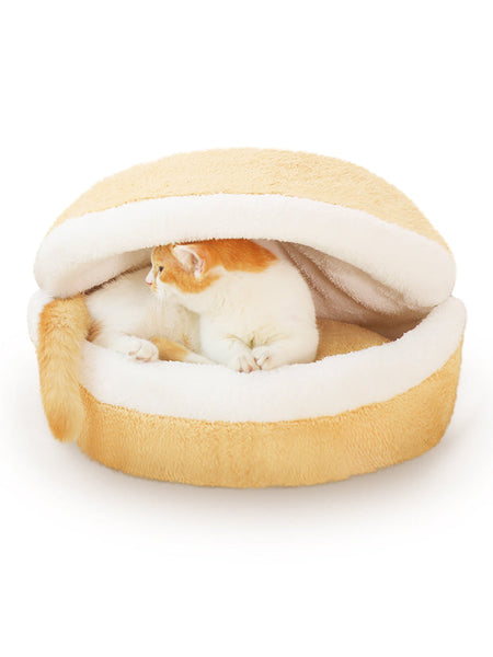 HKM-4920253 Cozy Closed Cat Litter Nest Mat for Protection and Comfort, Removable Washable Cushion