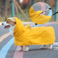 HKM-4920381 Transparent Dog Raincoat with Hood and Bellyband for All Breeds