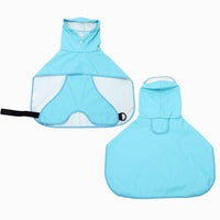 HKM-4920381 Transparent Dog Raincoat with Hood and Bellyband for All Breeds