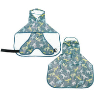 HKM-4920381 Transparent Dog Raincoat with Hood and Bellyband for All Breeds