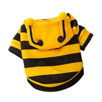 HKM-4920765 Bee Antenna Hoodie for Dogs, Kittens, and Puppies with Striped Design and Security Belt Hook