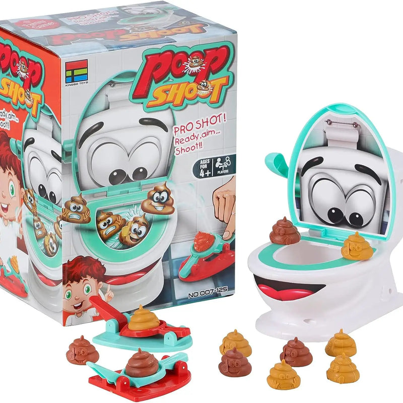 HKM-492115 Creative Toilet Poop Shoot Game Toy for Families - Fun Educational Game for Ages 5 & Up