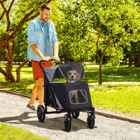 HKM-4921661 Dog Stroller for Pets Up to 66 lbs, Compact and Smooth Folding Design