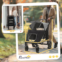 HKM-4921661 Dog Stroller for Pets Up to 66 lbs, Compact and Smooth Folding Design