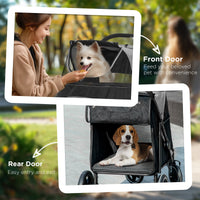 HKM-4921661 Dog Stroller for Pets Up to 66 lbs, Compact and Smooth Folding Design