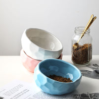 HKM-4922173 Oblique Mouth Cat and Dog Food Bowl with Method Bucket Design