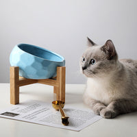 HKM-4922173 Oblique Mouth Cat and Dog Food Bowl with Method Bucket Design