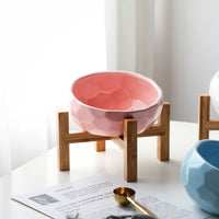 HKM-4922173 Oblique Mouth Cat and Dog Food Bowl with Method Bucket Design