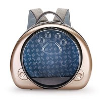 HKM-4922429 Transparent Portable Cat Diaper Bag – Breathable Design in Rose Gold, Luxury Silver, Champagne Gold