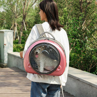 HKM-4922429 Transparent Portable Cat Diaper Bag – Breathable Design in Rose Gold, Luxury Silver, Champagne Gold