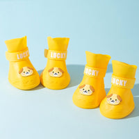 HKM-4922813 Waterproof Anti-Slip Rubber Boots for Pets - Flexible, Lightweight Rain Shoes for Dogs and Cats, Various Sizes Available