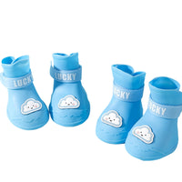 HKM-4922813 Waterproof Anti-Slip Rubber Boots for Pets - Flexible, Lightweight Rain Shoes for Dogs and Cats, Various Sizes Available