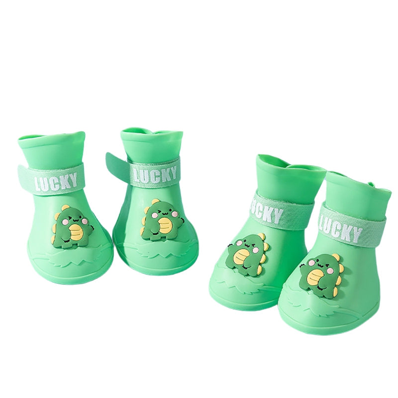 HKM-4922813 Waterproof Anti-Slip Rubber Boots for Pets - Flexible, Lightweight Rain Shoes for Dogs and Cats, Various Sizes Available