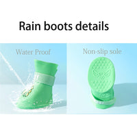 HKM-4922813 Waterproof Anti-Slip Rubber Boots for Pets - Flexible, Lightweight Rain Shoes for Dogs and Cats, Various Sizes Available
