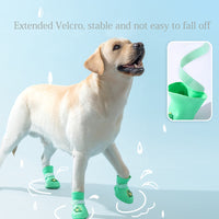 HKM-4922813 Waterproof Anti-Slip Rubber Boots for Pets - Flexible, Lightweight Rain Shoes for Dogs and Cats, Various Sizes Available