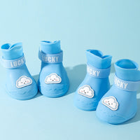 HKM-4922813 Waterproof Anti-Slip Rubber Boots for Pets - Flexible, Lightweight Rain Shoes for Dogs and Cats, Various Sizes Available