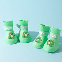 HKM-4922813 Waterproof Anti-Slip Rubber Boots for Pets - Flexible, Lightweight Rain Shoes for Dogs and Cats, Various Sizes Available