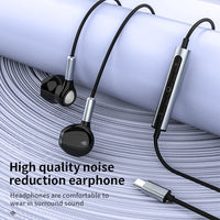 HKM-492371 Digital DAC Type-C In-Ear Wired Earphones with Microphone for iPhone 15 and 15 Pro