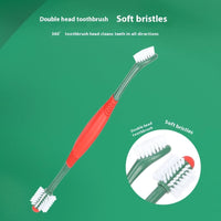 HKM-4923837 Pet Toothpaste and Finger Stall Toothbrush Set for Dogs and Cats - Vanilla and Beef Flavors