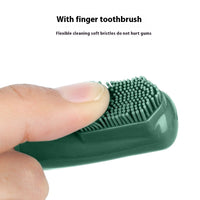 HKM-4923837 Pet Toothpaste and Finger Stall Toothbrush Set for Dogs and Cats - Vanilla and Beef Flavors