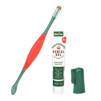 HKM-4923837 Pet Toothpaste and Finger Stall Toothbrush Set for Dogs and Cats - Vanilla and Beef Flavors