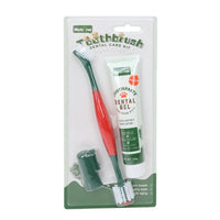 HKM-4923837 Pet Toothpaste and Finger Stall Toothbrush Set for Dogs and Cats - Vanilla and Beef Flavors