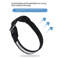HKM-4923965 Colorful LED Nylon Fishing Line Luminous Collar with USB Rechargeable Battery, 70CM Length