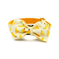 HKM-4925757 Yellow Banana Dog Leash and Collar Set - Adjustable for All Sizes S to XL, Polyester Material