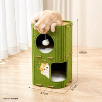 HKM-4926013 Double-Layer Felt Cat Nest and Climbing Frame for Multiple Cats - Polyester Fiber Design