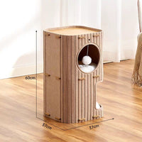 HKM-4926013 Double-Layer Felt Cat Nest and Climbing Frame for Multiple Cats - Polyester Fiber Design