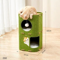 HKM-4926013 Double-Layer Felt Cat Nest and Climbing Frame for Multiple Cats - Polyester Fiber Design